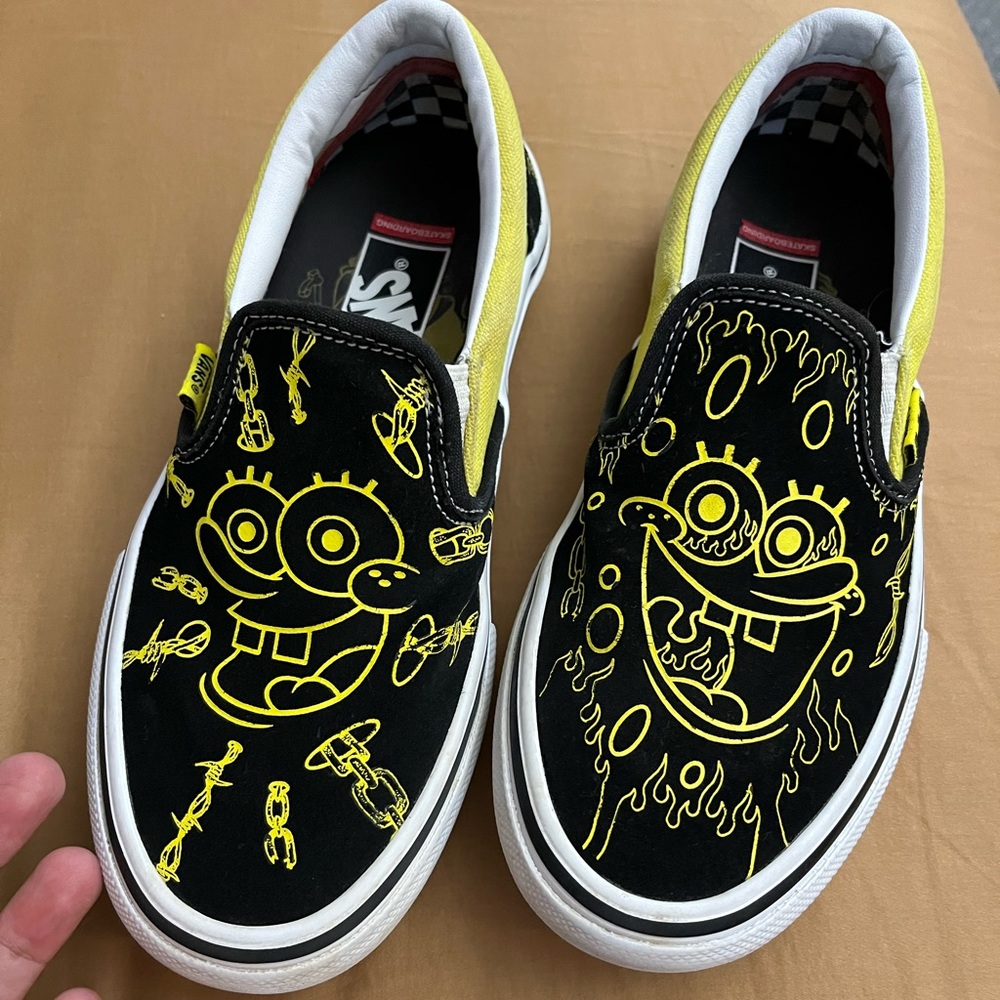 VANS Sponge Bob Gigliotti Collab Sneaker SlipOn Shoes Unisex 36 Skateboard Skate
